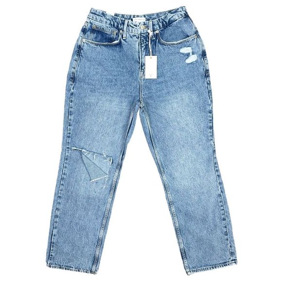 Good American Good 90’s Duster Straight Leg Jeans GNDU999T BLUE950 - Size 8/29 - Picture 2 of 8